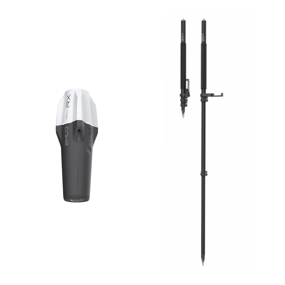 Pachet promoțional Receptor GNSS RTK Emlid Reach RX + Jalon telescopic Emlid 1.8 m cu montura smartphone