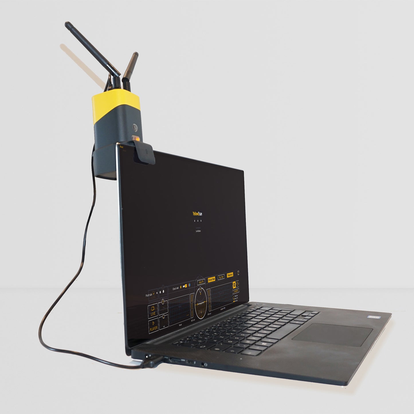 YellowScan LiveStation visualisation software and  900 MHz serial radio-modems